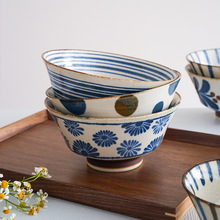 日本進口派西系列陶瓷餐具大號湯面碗高腳大面碗排骨碗日式家用碗