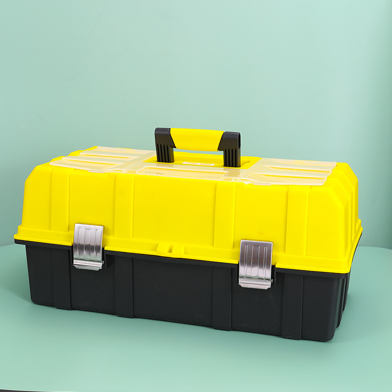 Ventas de la fábrica al por mayor de tres capas plegable caja de herramientas del hogar Caja de Herramientas portátil caja de herramientas de plástico del coche