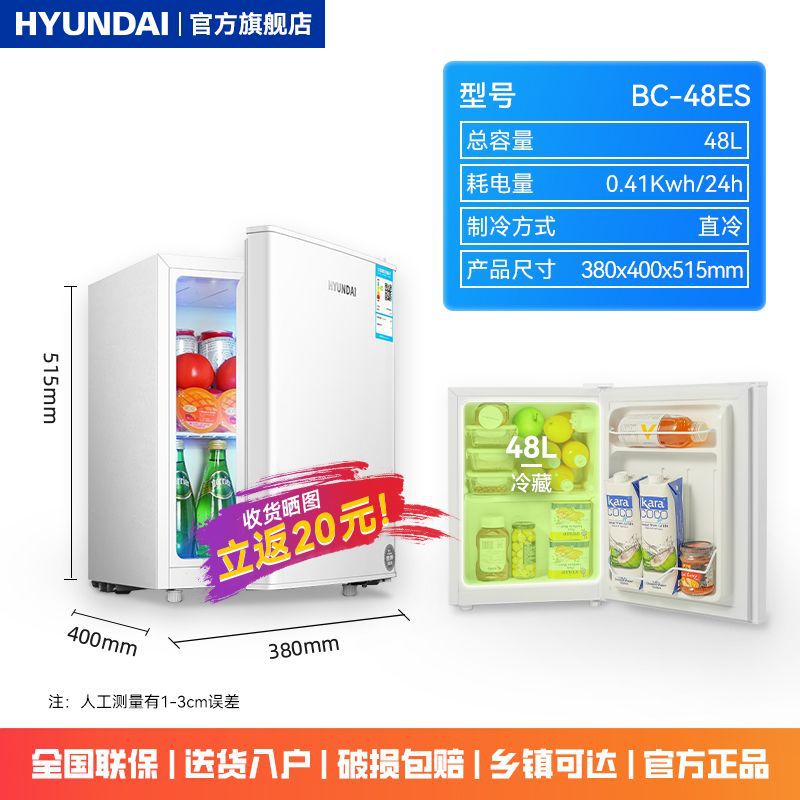 48L 화이트 [간단한 싱글도어 + 냉장보관]