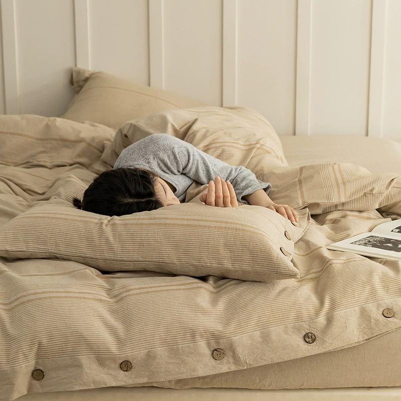 Япон duvet cover, набор простынь, простыня, простой и элегантный дизайн, набор из 4 предметов