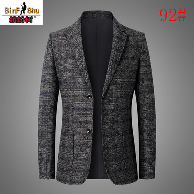 2021 spring clothes new pattern man 's suit coat man leisure time Self cultivation suit Thin section Plaid man 's suit coat One piece On behalf of