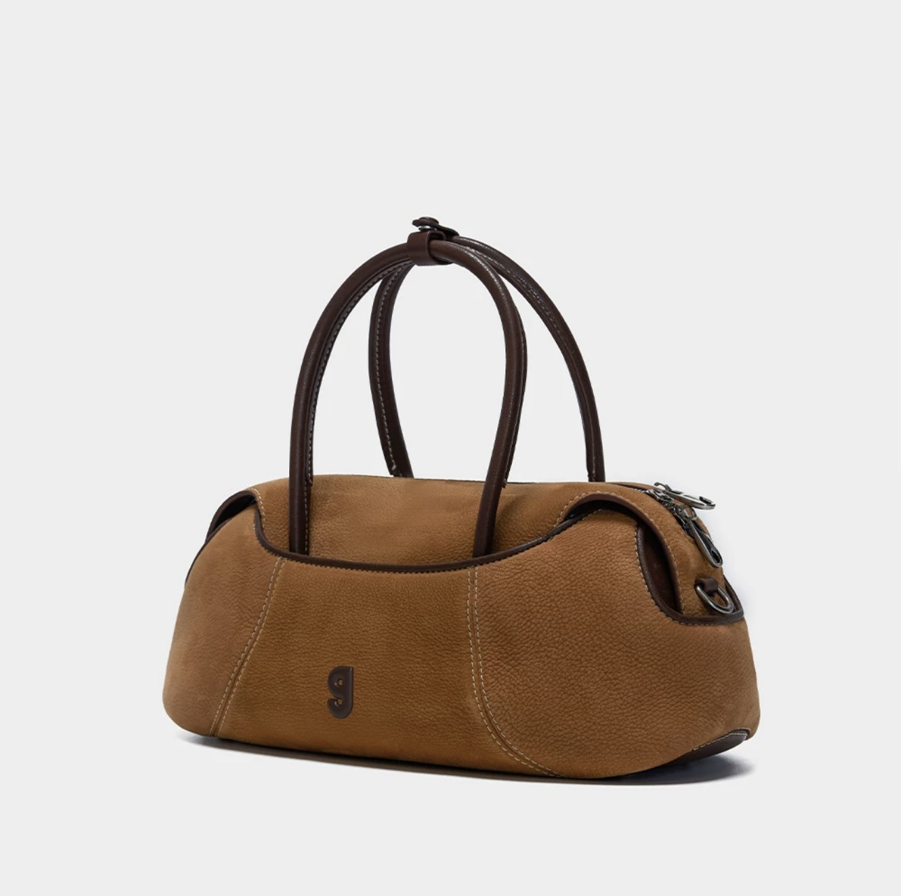 KUNOGIGI Boston Baseball Bag Medium Retro Handbag Crossbody Bag for Women - Thumbnail 7
