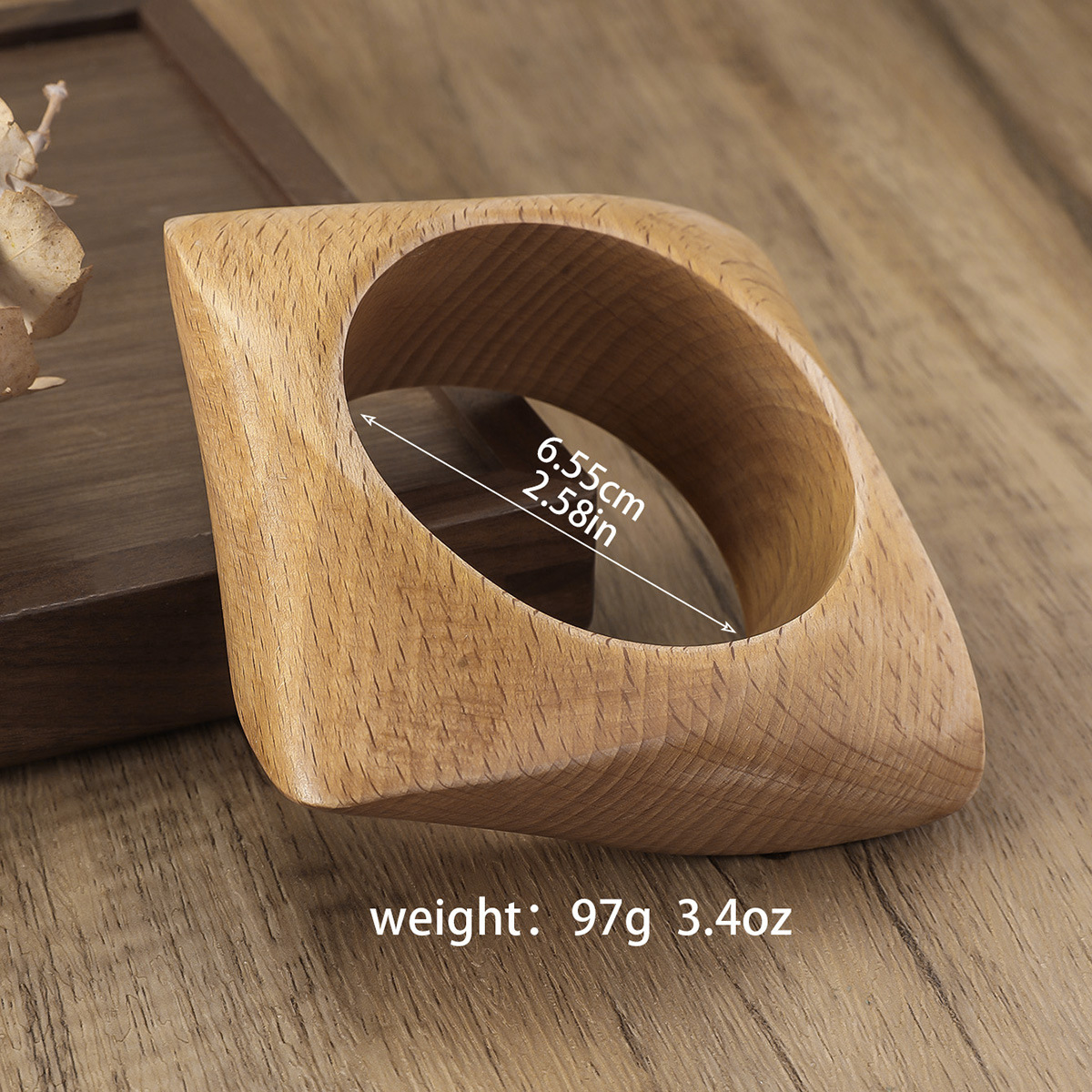 50g Weight Bangle Classification Wood Chain Material 1 Piece Quantity Holiday, Party Occasion Wood Material Geometric Pattern All Seasons Season Unisex Gender Retro, Classic Style Style Retro Classic Style Geometric Wood Bangles Wholesale 11