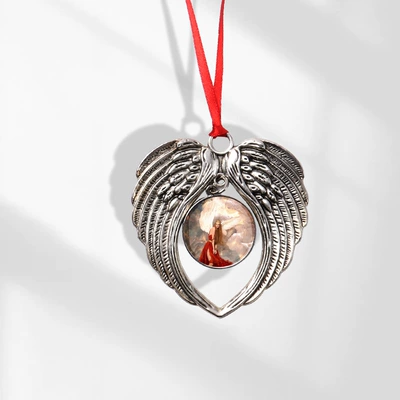 Hot Seller, Car hanging - blank-red-cord-wing-round-tag-pendant-js013