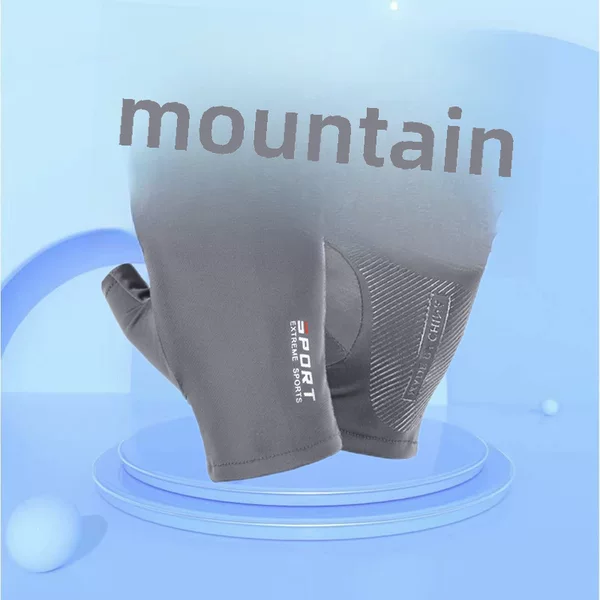 Ice Silk Gloves for Men and Women, Cycling Sports Fitness Luya Fishing Climbing High Elasticity Comfortable Sweat-Absorbent Sun Protection Gloves