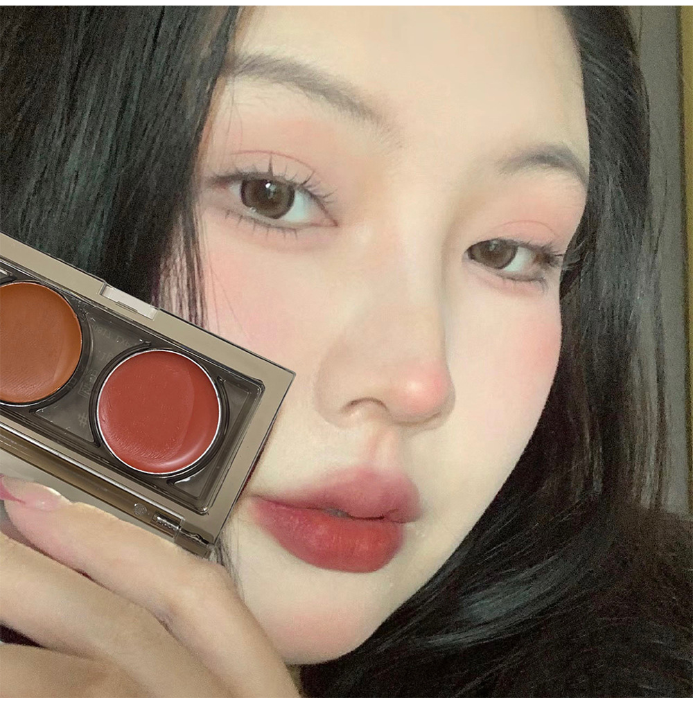 DIXI Ice-Clear Amber Lip and Cheek Dual-Purpose Cream, Soft, Smooth and silky Lipstick, pseudo natural look, color Enhancement, Versatile Blush, Cross-border wholesale undefined