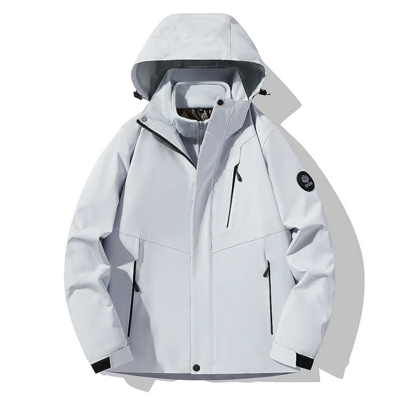 Ropa de trabajo de grupo tres armadillos de asalto hombre y mujer 3 en 1 impresión logo uniforme escolar abrigo impermeable al aire montañosa image 11