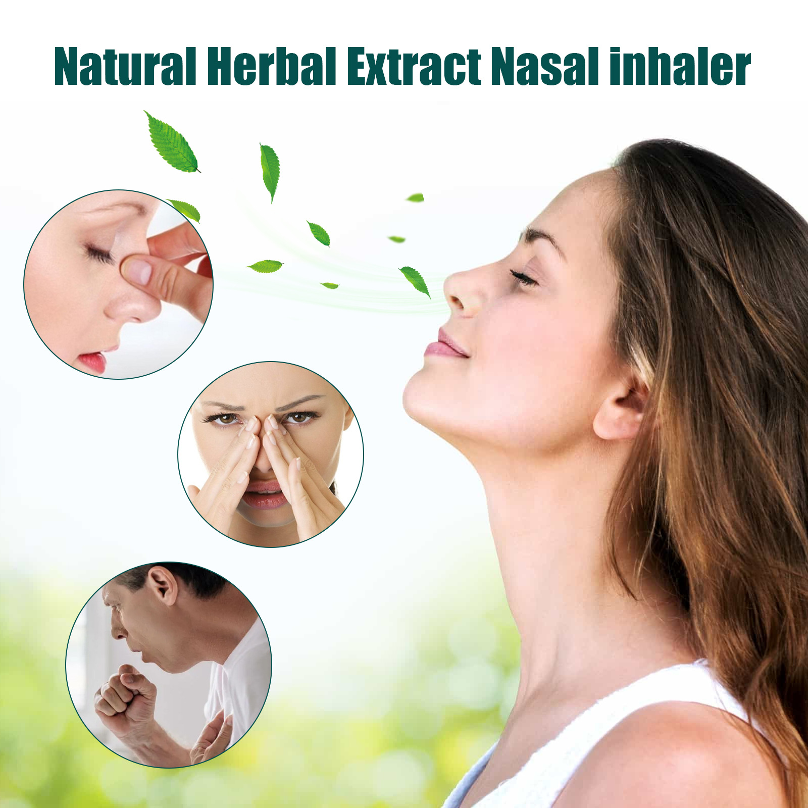 El inhalador nasal South Moon limpia la cavidad nasal y alivia la congestión nasal y la picazón por inhalación Cuidado nasal_voghion.com