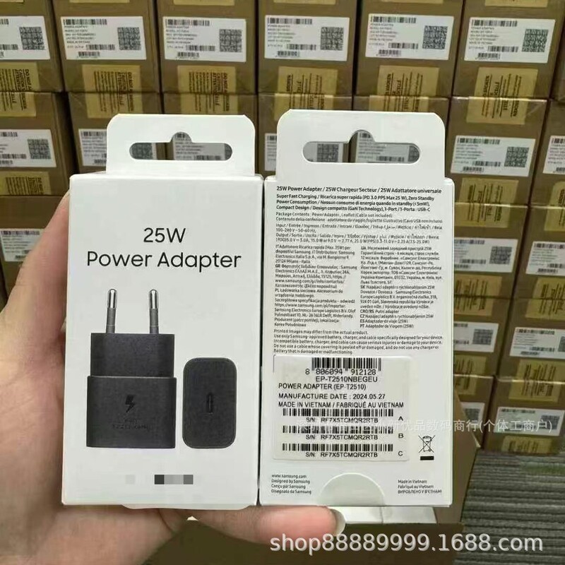 For ORG Samsung T2510 charger super fast charge 25W adapter for Samsung European EU