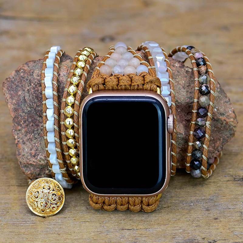 Bohemian Multi-layer Winding Apple Watch Bracelet Natural Stone Bracelet
