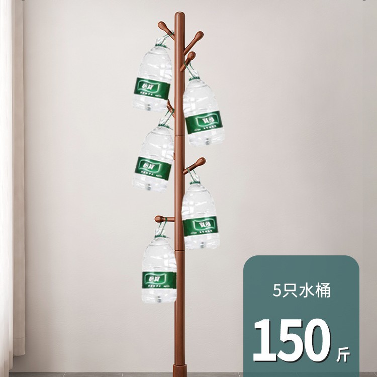 Perchero Perchero de piso Dormitorio Celebridades de Internet Perchero de madera maciza para el hogar Perchero de sala de estar Perchero de madera maciza simple