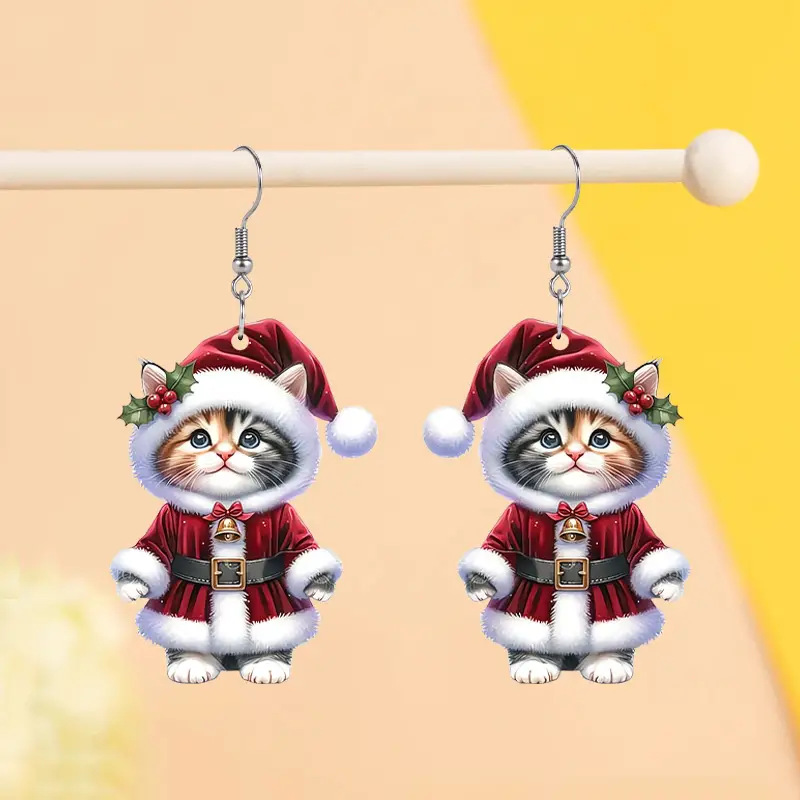 Drop Earrings, Earrings Classification 1 Pair Cute Retro Cat Arylic Unisex Drop Earrings Earrings