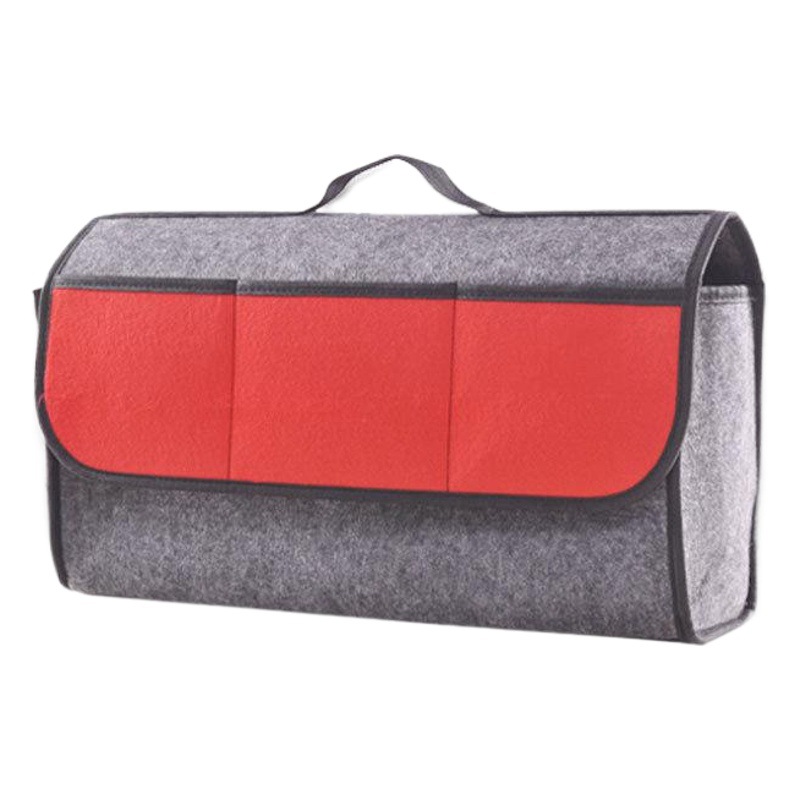 Caja de almacenamiento del maletero del coche suministros de viaje bolsa de almacenamiento multifuncional caja de almacenamiento bolsa de fieltro plegable