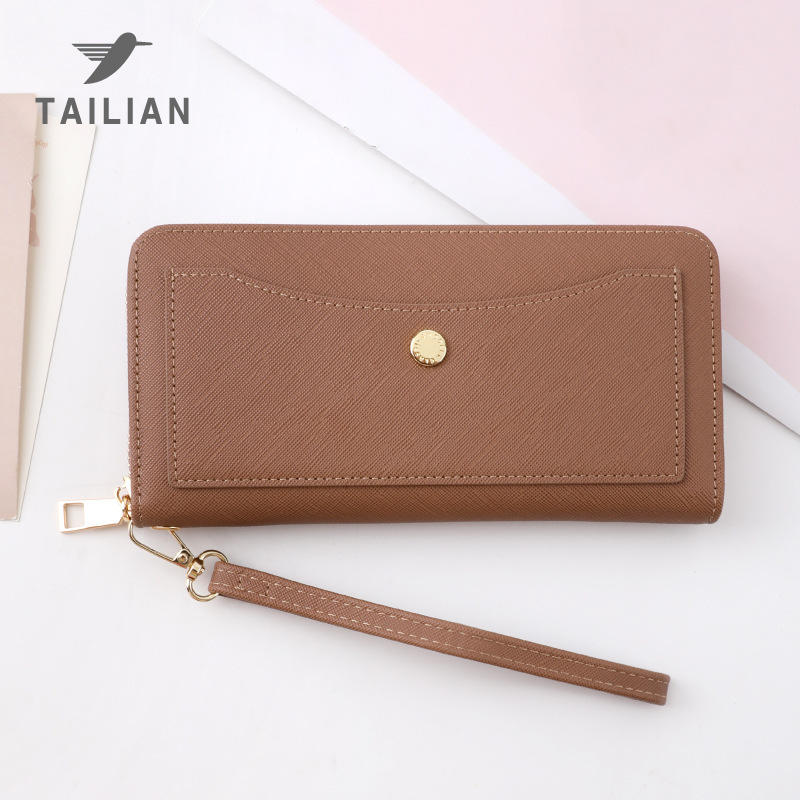 Min for large capacity new cross-border fashion brand high-grade leather long wallet women's card bag wallet women's wallet Min for large capacity new cross-border fashion brand high-grade leather long wallet women's card bag wallet women's wallet