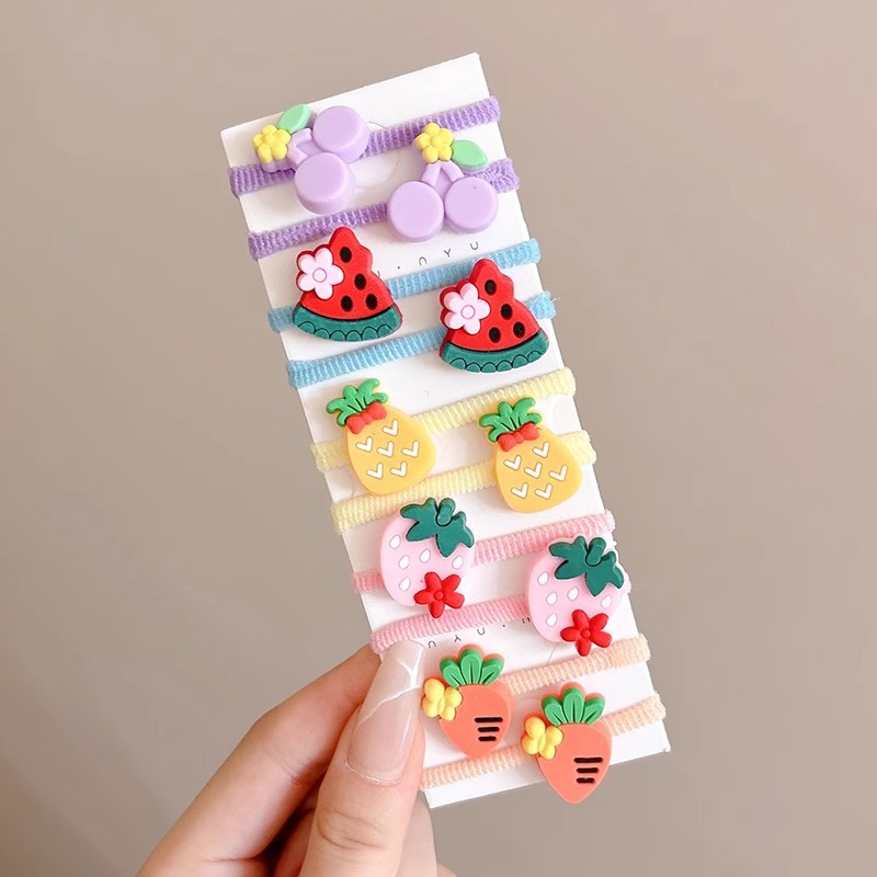 Los niños lindo pulgar accesorios para el cabello banda de pelo de dibujos animados color nueva banda de goma elástica alta cuerda de pelo no duele tocado de pelo cuerda de pelo