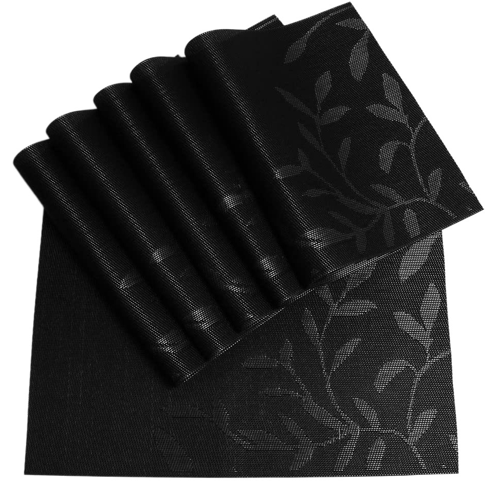 Mantel individual de PVC resistente al calor para la mesa de comedor de Amazon tejido de vinilo resistente a las manchas para las vacaciones de Navidad fácil de limpiar