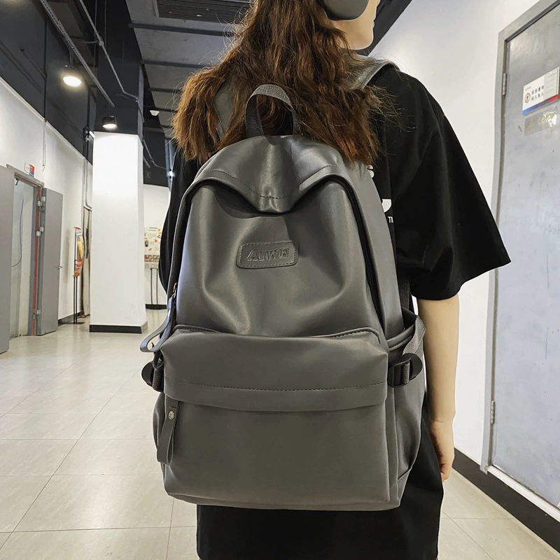 Polyurethane school bag, backpack for leisure one shoulder, 2023, Korean style
