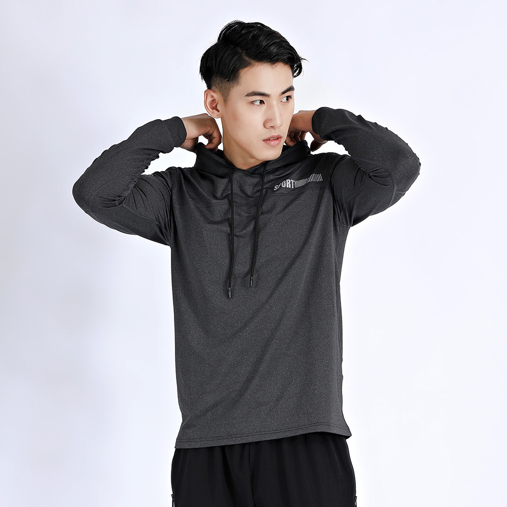 Sudadera con Capucha Deportiva de Manga Larga para Correr, Otoño e Invierno, Informal, Talla Grande, Ropa Deportiva para Hombre, Venta al por Mayor, Secado Rápido