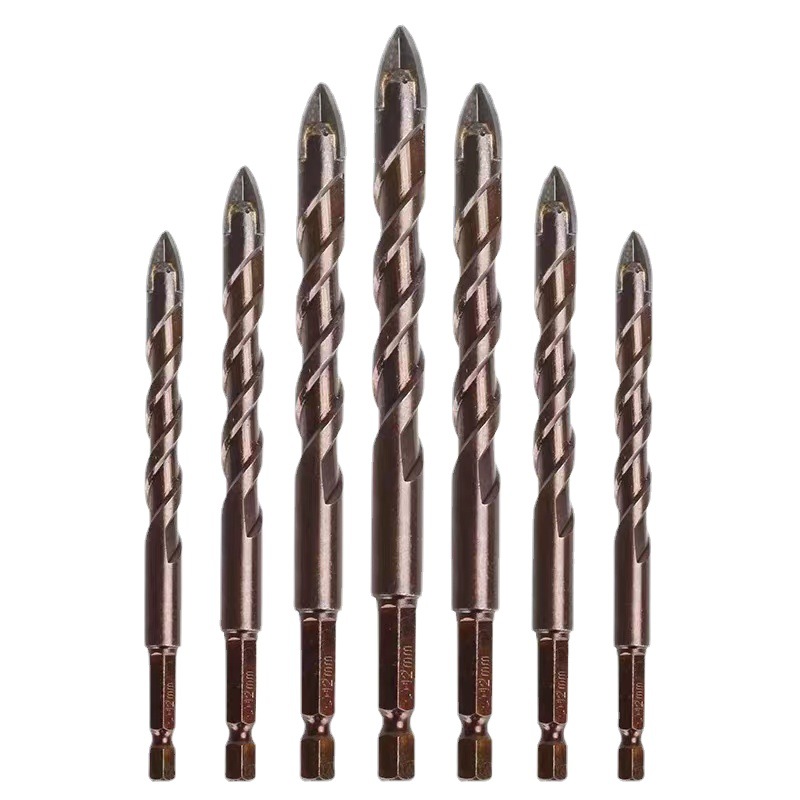 Source manufacturers alloy drill triangle drill ceramic glass wall overlord drill German four-blade cross drill