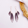 Long crystal earings, fresh earrings, gradient