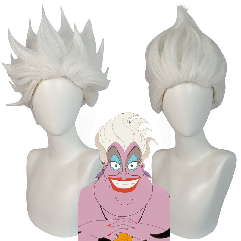 Ange The Little Mermaid Ursula Rick Rick White cosplay Anime Wig Ange The Little Mermaid Ursula Rick Rick White cosplay Anime Wig
