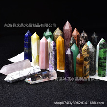 天然水晶六棱柱水晶柱可定制任何尺寸材质紫水晶粉晶标准尺寸