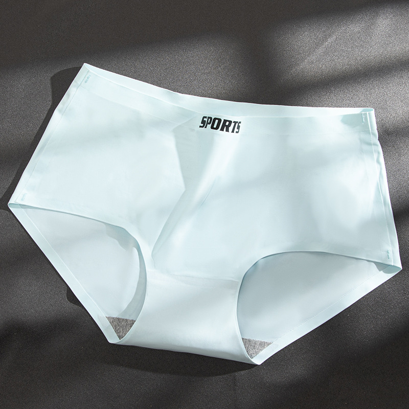 Ropa interior cómoda de las mujeres ropa interior transpirable entrepierna de algodón de las mujeres calzoncillos de cintura media ropa interior de seda de hielo de una pieza al por mayor de las mujeres