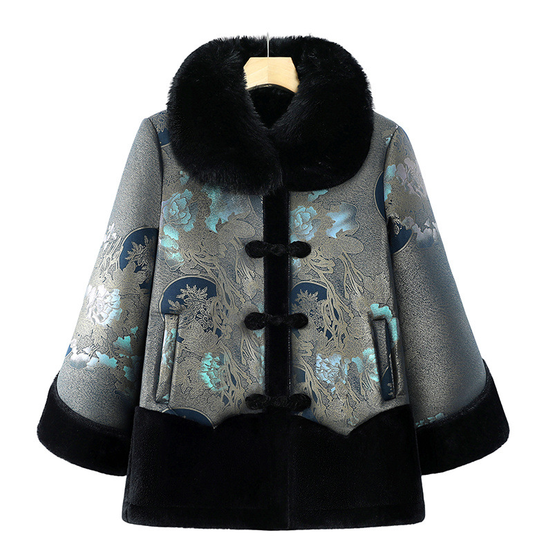 Warm down jacket for mother, Chinese style