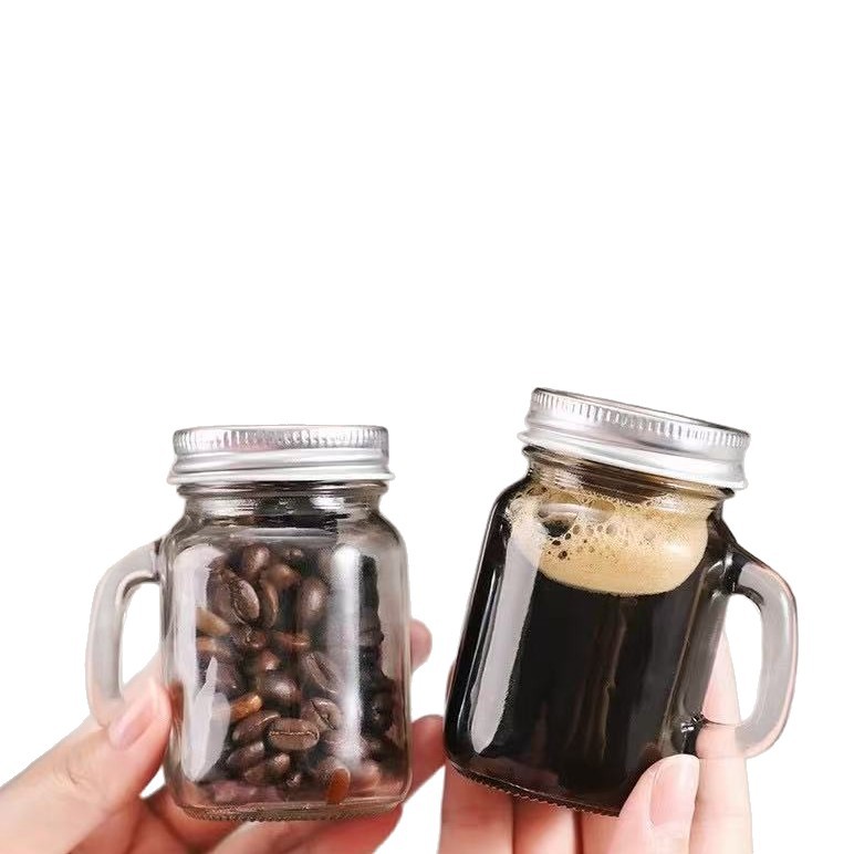 Tarro sellado de vidrio Amazon transfronterizo al por mayor mini botella de vidrio botella de concentrado de café botella de mermelada spot al por mayor