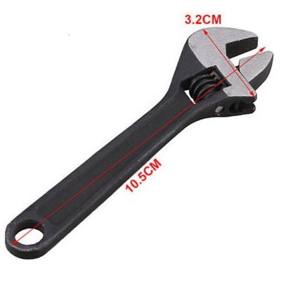 4“-100mm活动扳手， 黑色磷化，4 寸发黑活动扳手 迷你扳手4“