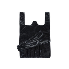 Black household and hotel kitchen disposable vest-style plastic bags with point-cut classification waste bags