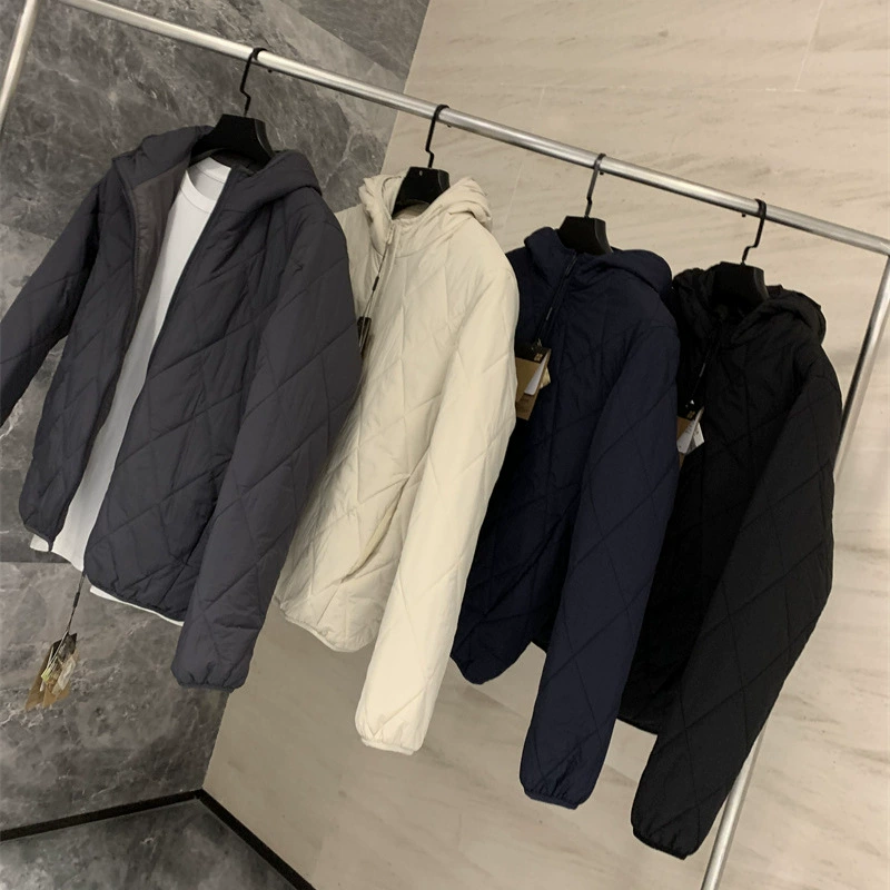 Бык! Оффлайн 599! Can шелковые смешанные осенние и зимние мужские и женские ромбовидные хлопковые хлопчатобумажные куртки с капюшоном