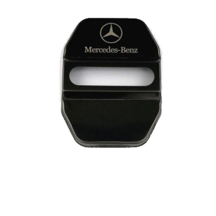 Mercedes-Benz – Titanium Black Door Lock Other Automotive Interior Supplies - black-4pcs-mercedes-benz-logo