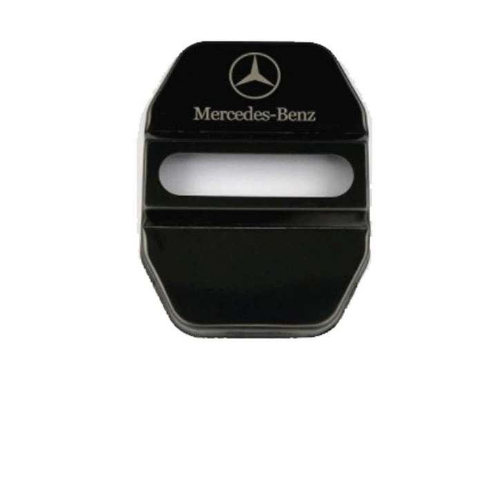 Подходит для Mercedes‑Benz Titanium Black C‑класса, E‑класса, GLA‑класса и импортного S‑класса — стальная накладка на дверной замок/засов, AMG