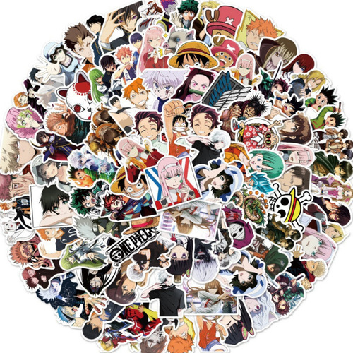 100 Classic Japanese Anime Character Collection Doodle Sticker Motorcycle Luggage Decor DIY Waterproof Decal