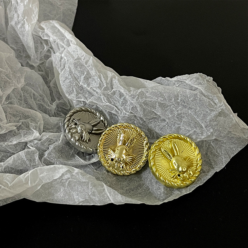 可爱卡通兔子金属纽扣西装外套风衣针织毛衣大衣连衣裙服装装饰扣
