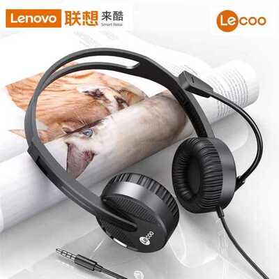 来酷Lecoo有线HT106头戴式耳机网课耳机单孔3.5mm带麦