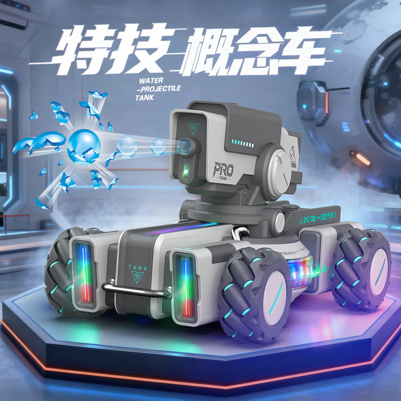 New Gesture-Controlled Stunt Remote Control Car Water Bomb Tank 360 ° Rotating Musical Spray Colorful Light Toy