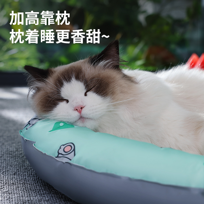 Perros para mascotas, nido de hielo de verano, sensación fresca, almohadilla de hielo, protección para el cuello, disipación de calor, almohadilla para dormir para perros, almohadilla de hielo para perros de enfriamiento, stock al por mayor