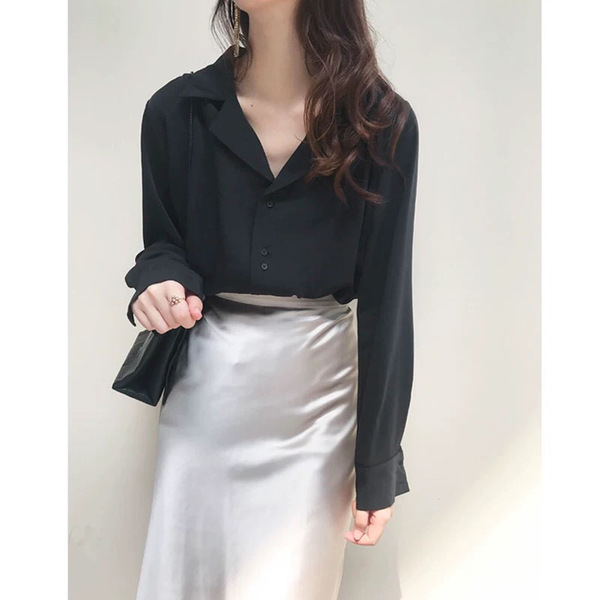 Autumn design retro shiffon fashionable long-sleeve