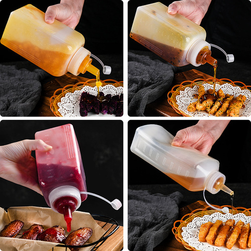 Tangya sauce bottle plastic fructose large diameter squeeze type commercial milk tea shop special food grade salad jam bottle