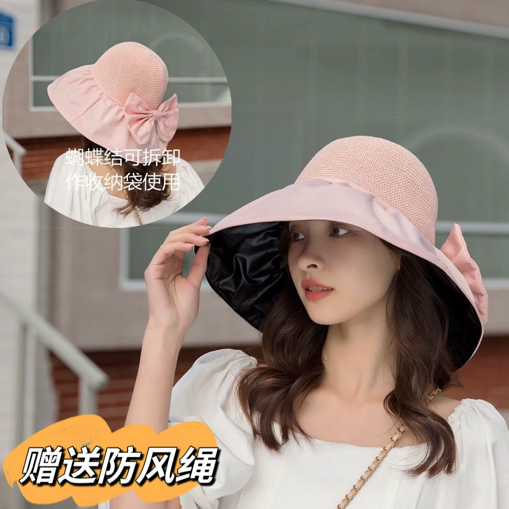 Sun hat, summer travel storage system solar-powered, UV protection