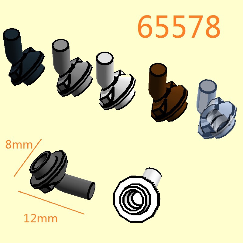 [50g for sale] Compatible with Lego 65578 building block accessories parts 1x 1 with crooked stick oblique decoration mosaic toy