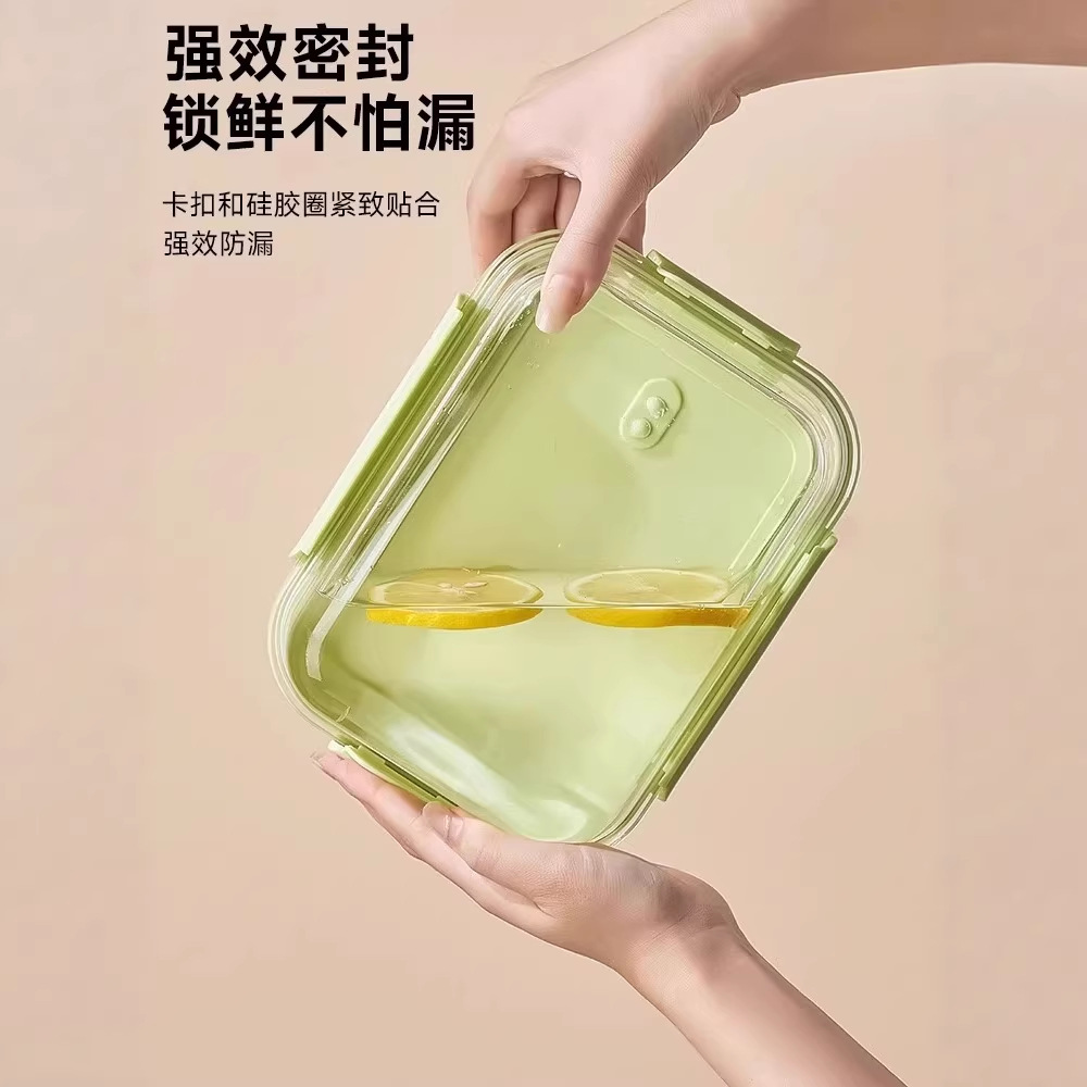 1.5L de gran capacidad de productos de vidrio rectangular caja de preservación tazón de vidrio calentado por microondas gran caja de almuerzo de vidrio