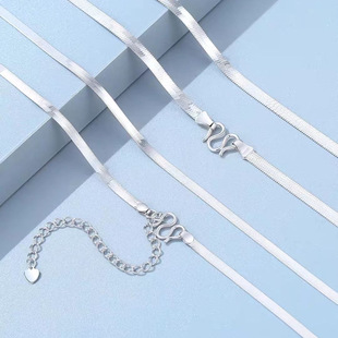 Platinum Necklace Pt950 Women's Platinum Blade Snake Bone Chain ins Wind Clavicle Necklace Jewelry Factory Sent Abroad