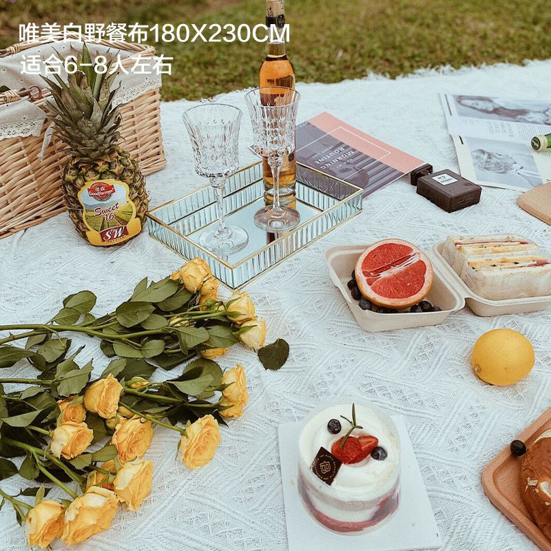 화이트 피크닉 천 180*230cm [6-8인]