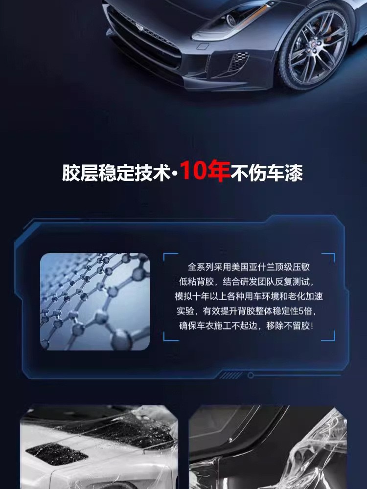 Tpu Car Wrap Ppf Car Paint Protection Film, Full Car High-Gloss Hydrophobic Anti-Dirt Film, Invisible Protection