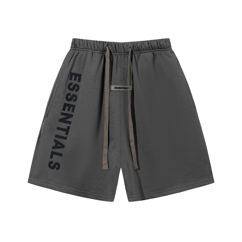Pantalones Cortos Casuales para Hombre de Tejido de Rizo, Corte Holgado