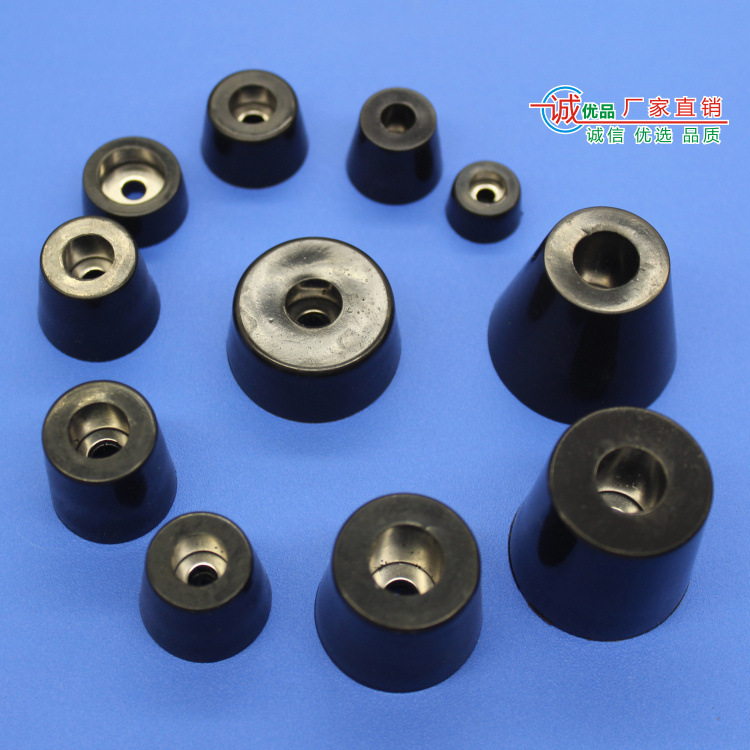 荐XD防震橡胶圆柱形橡胶脚垫橡胶缓冲垫底座脚垫黑色橡胶垫