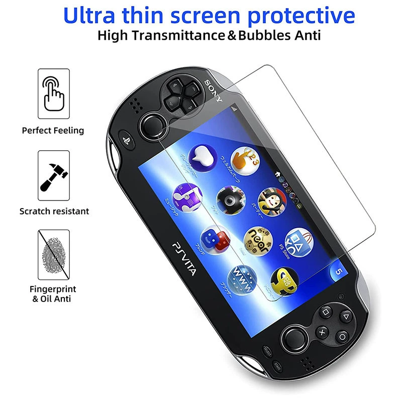 Закалённое защитное стекло для Sony PSV1000 (PSVita 1000), передняя и задняя, 9H, 2.5D, 0,3 мм